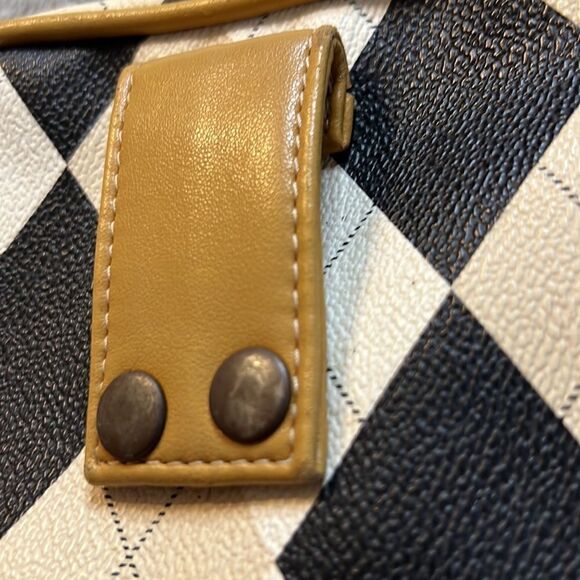 Maggi B Brown, Black, & Tan Argyle Golf Tee Bag - Picture 8 of 11